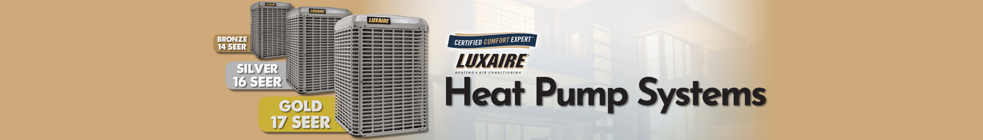 Luxaire Heat Pump Systems Banner
